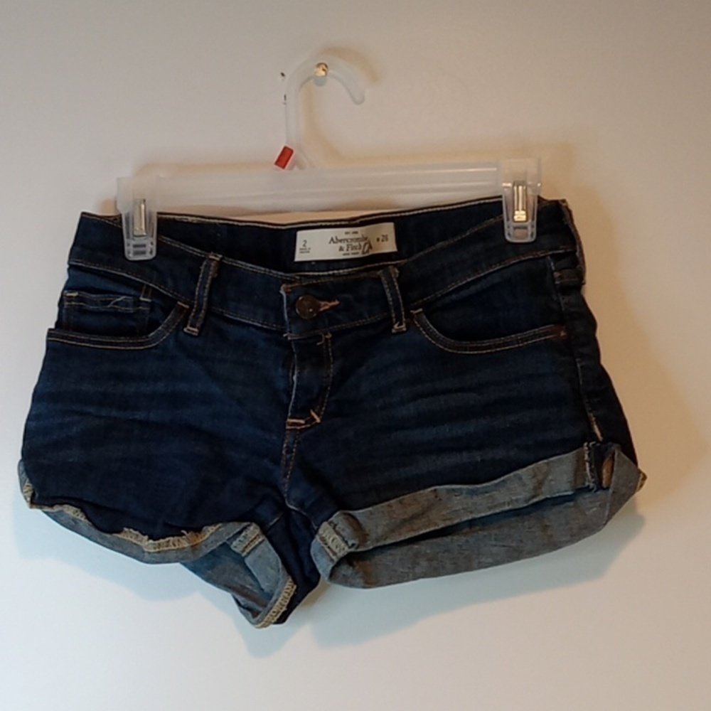Abercrombie & Fitch Dark Blue Denim Jean Shorts